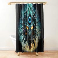 Cosmic Guardian on a shower curtain